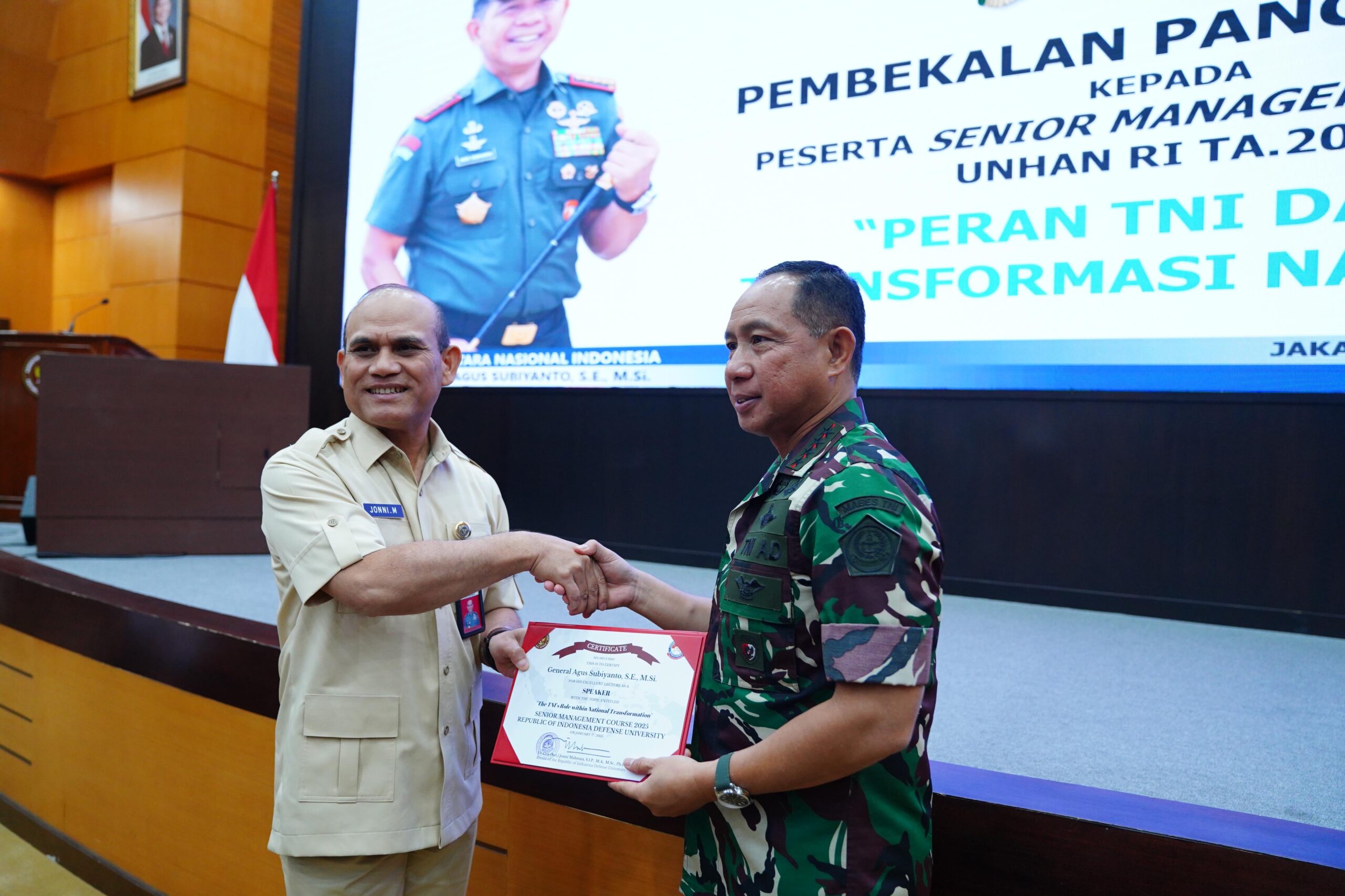 Panglima TNI Dorong Transformasi Nasional Lewat Pembekalan Diplomasi Militer kepada Perwira TNI