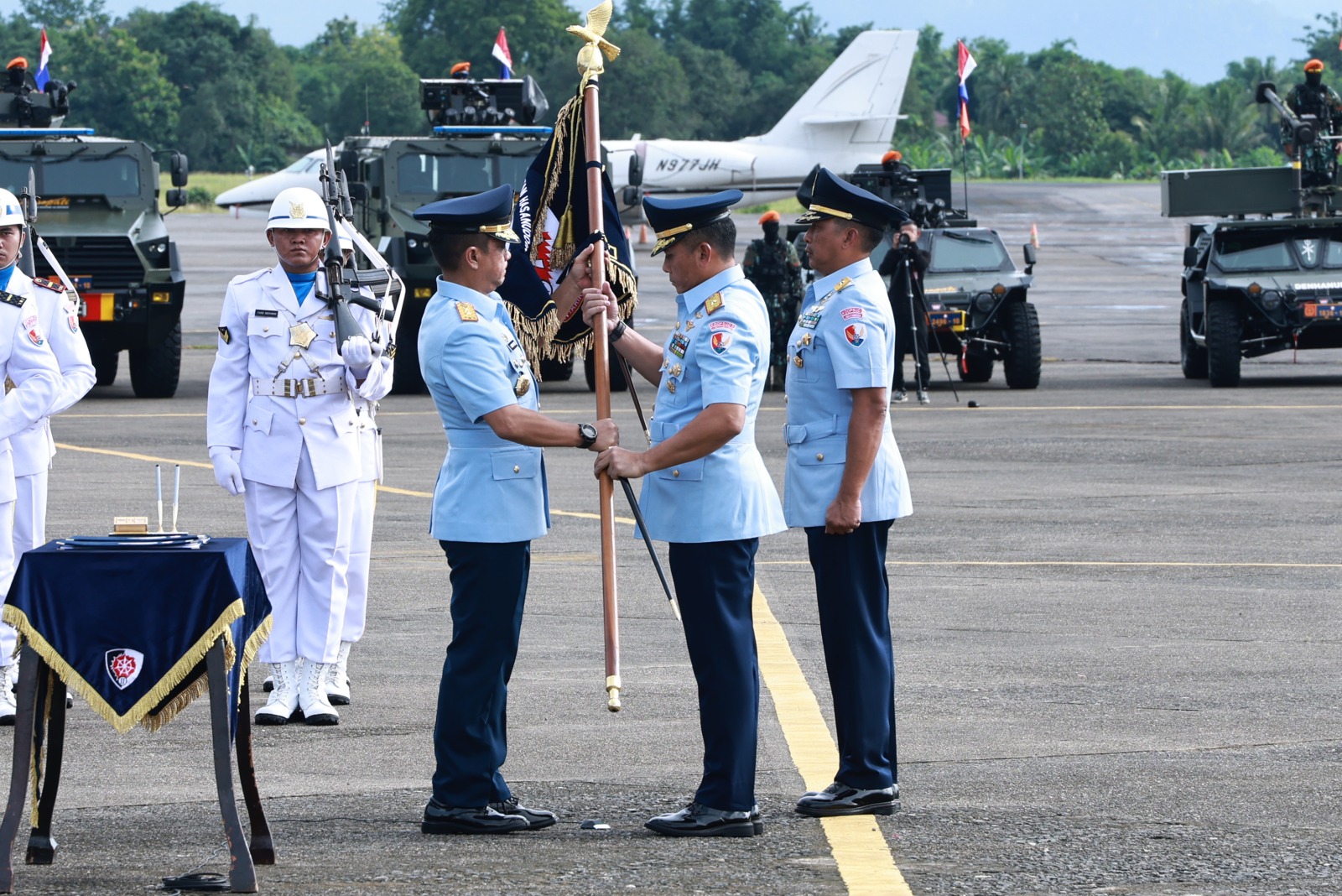 Pangkoopsud II Pimpin Sertijab Danlanud Sultan Hasanuddin, Soroti Pentingnya Kepemimpinan Berkelanjutan