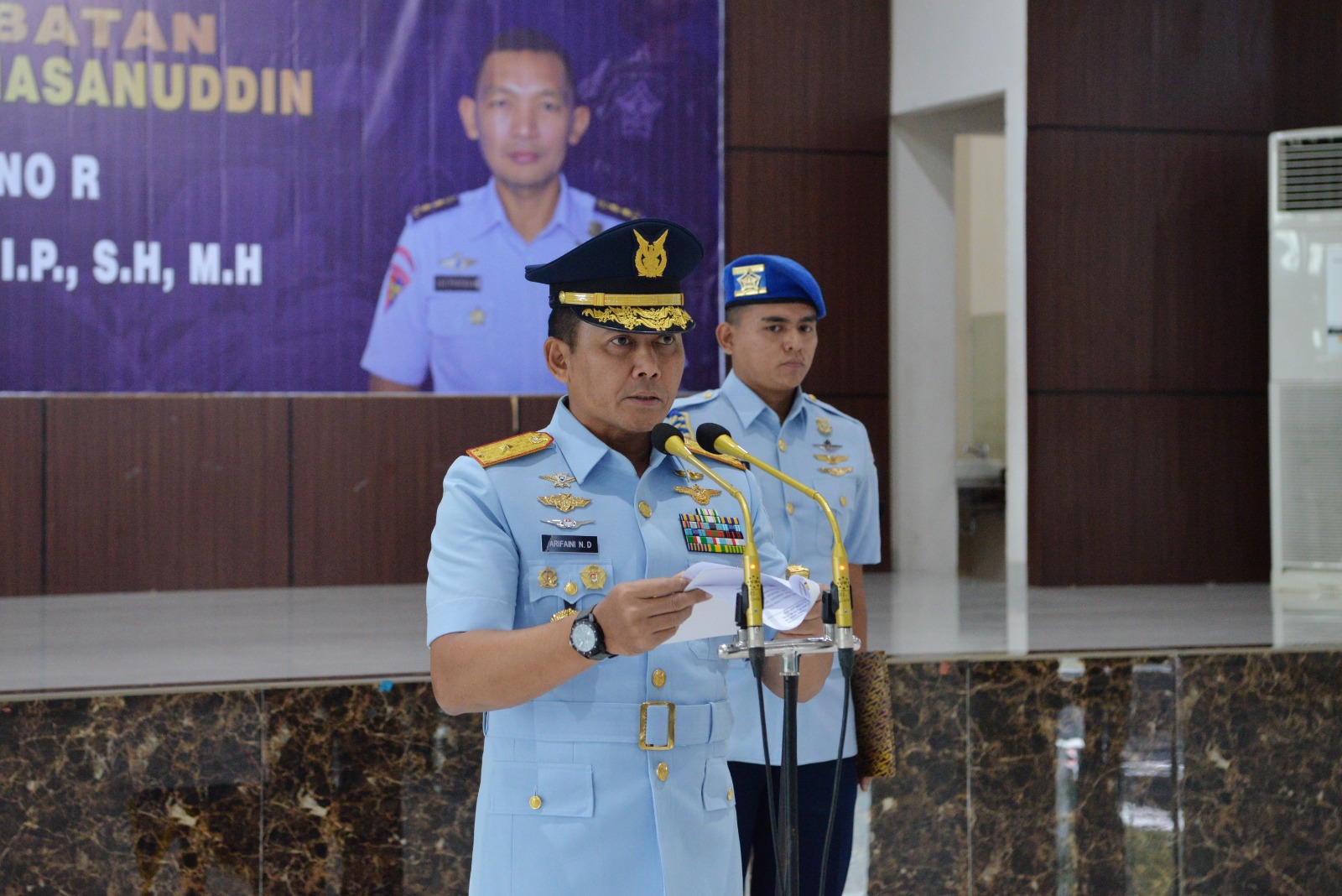 Letkol Pom Agust Leonardo Resmi Jabat Dansatpom Lanud Sultan Hasanuddin