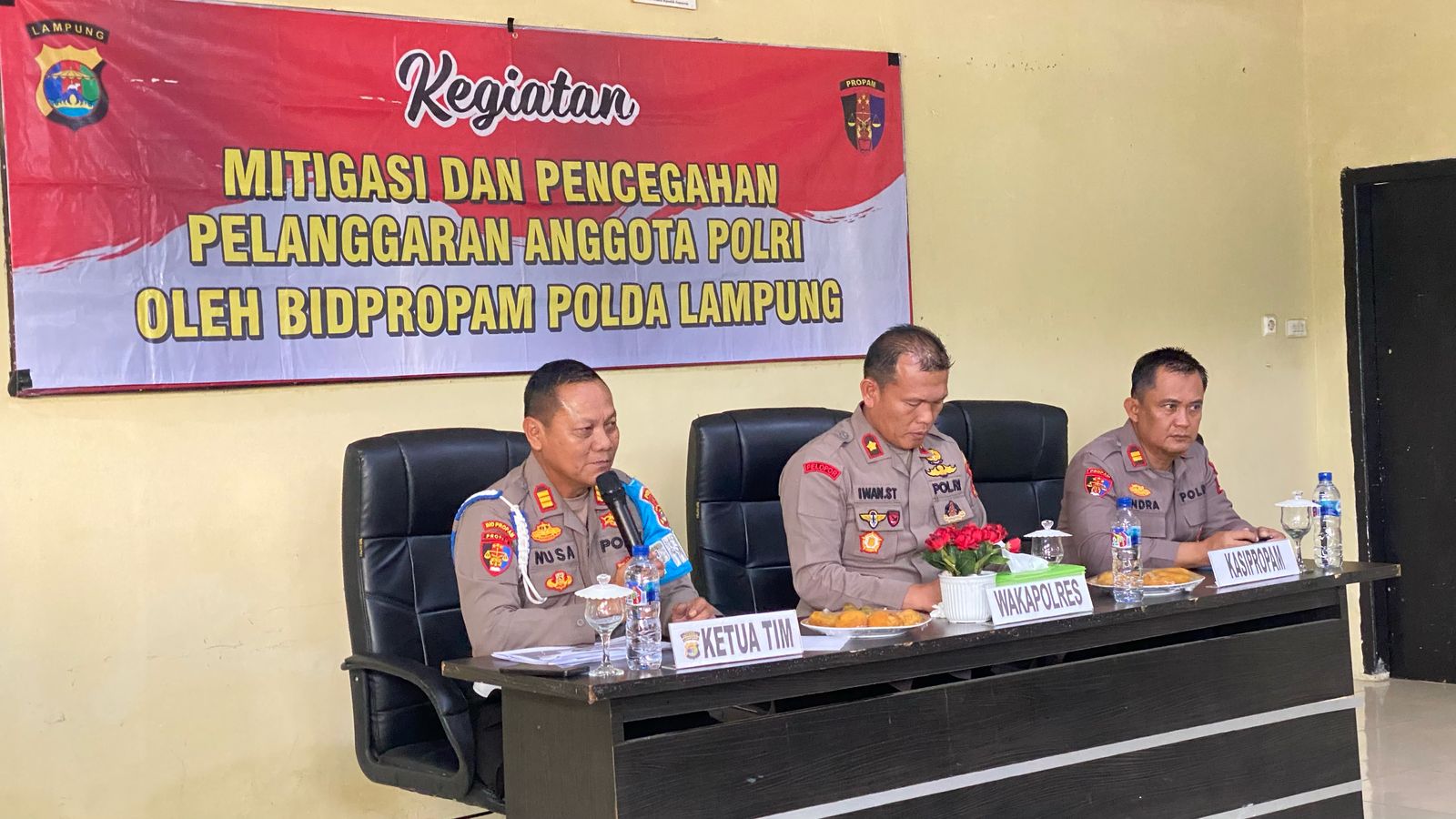 Mitigasi Pelanggaran Polri, Bidpropam Polda Lampung Gelar Pembinaan di Way Kanan
