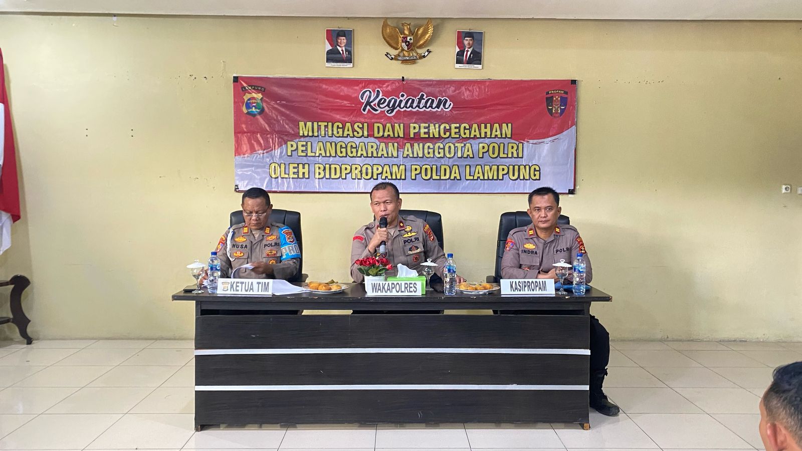 Mitigasi Pelanggaran Polri, Bidpropam Polda Lampung Gelar Pembinaan di Way Kanan