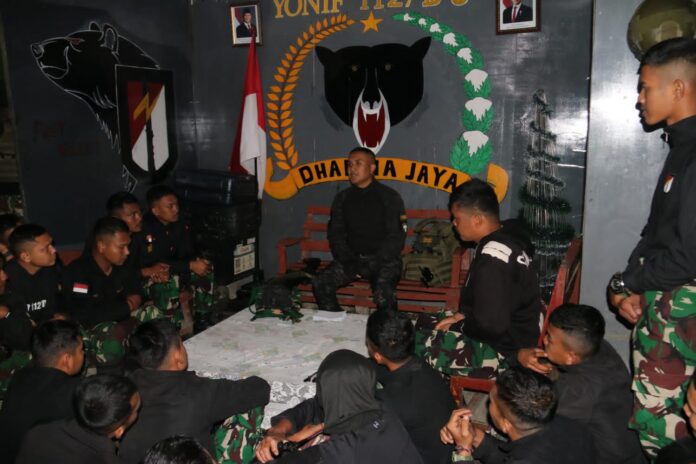 Jaga Stabilitas Papua Tengah, Dansatgas Yonif 112/DJ Tinjau Langsung Pos Satgas