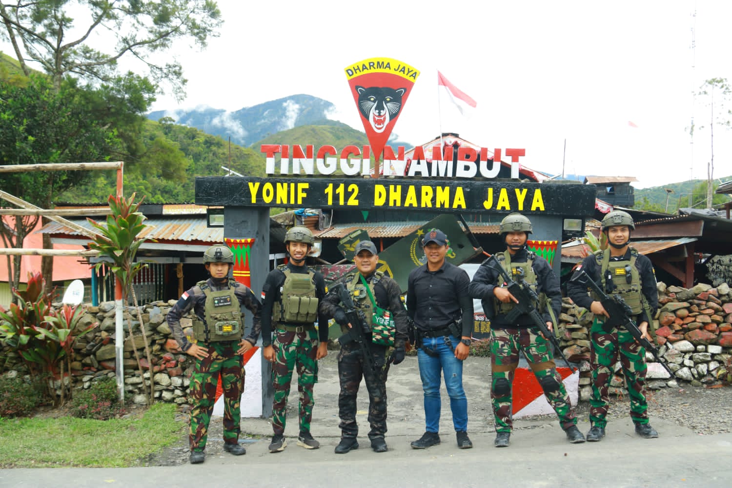Jaga Stabilitas Papua Tengah, Dansatgas Yonif 112/DJ Tinjau Langsung Pos Satgas