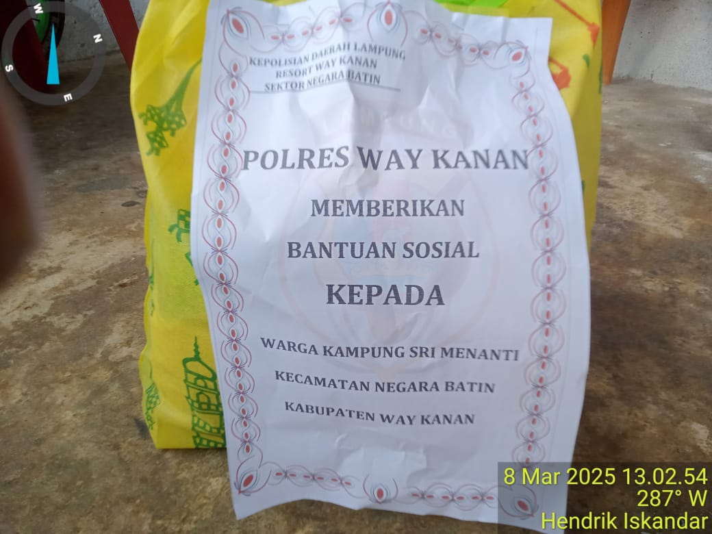 Polsek Negara Batin dan Bhayangkari Hadir Langsung Bantu Warga Srimenanti