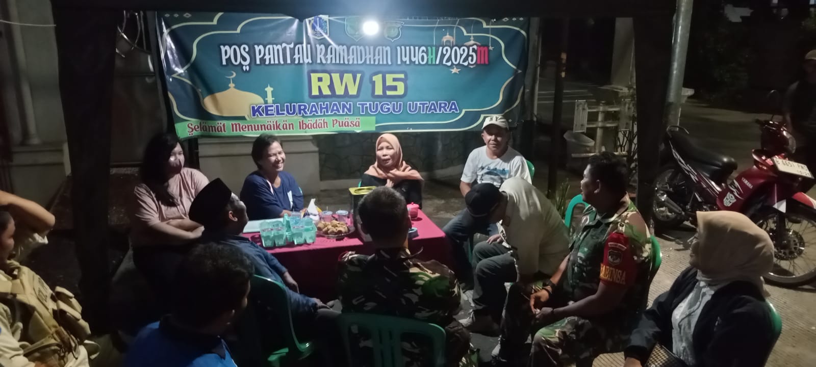 Posko Ramadan di Tugu Utara, Kolaborasi Warga dan Aparat untuk Keamanan Bersama