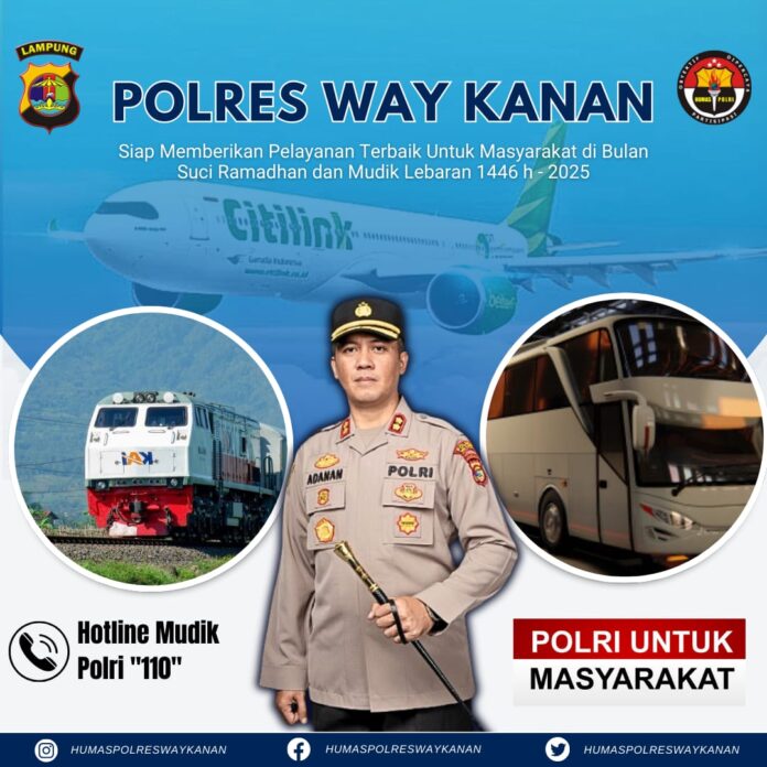 Aksi Sosial Polres Way Kanan, Takjil Gratis untuk Pengendara yang Berpuasa