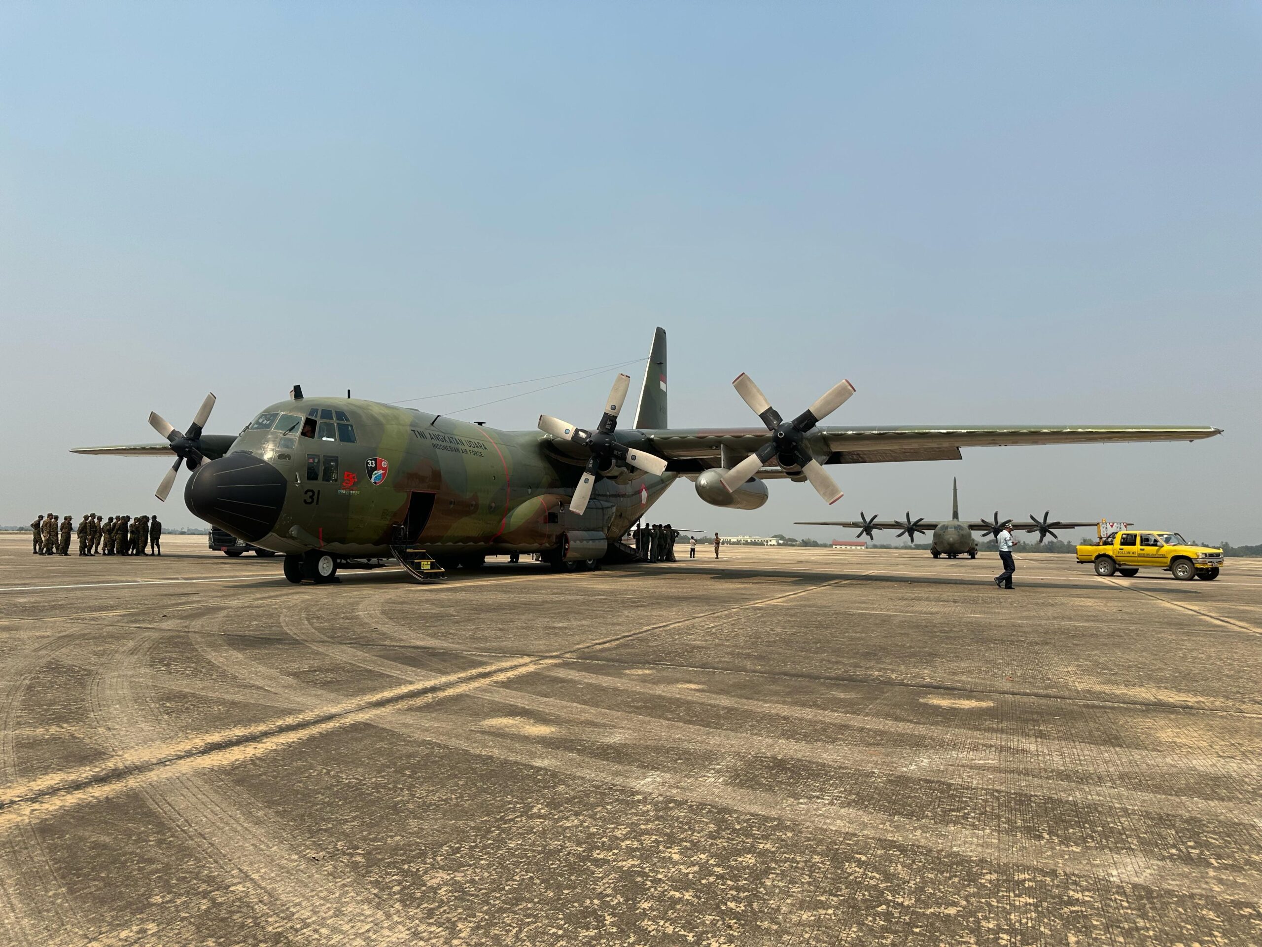 Hercules C-130 Tempuh 12 Jam Bawa Bantuan 10 Ton untuk Korban Gempa Myanmar